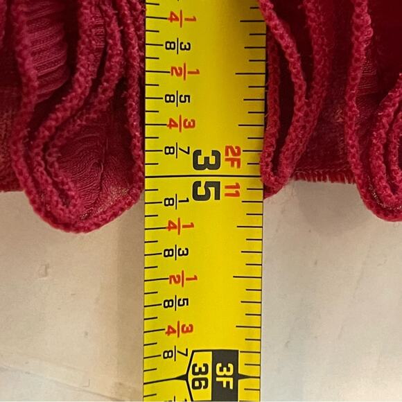 Nicole Miller Red Crushed Velvet Ruffled Romantic Fairy Dress NWOT Size L - Picture 12 of 12